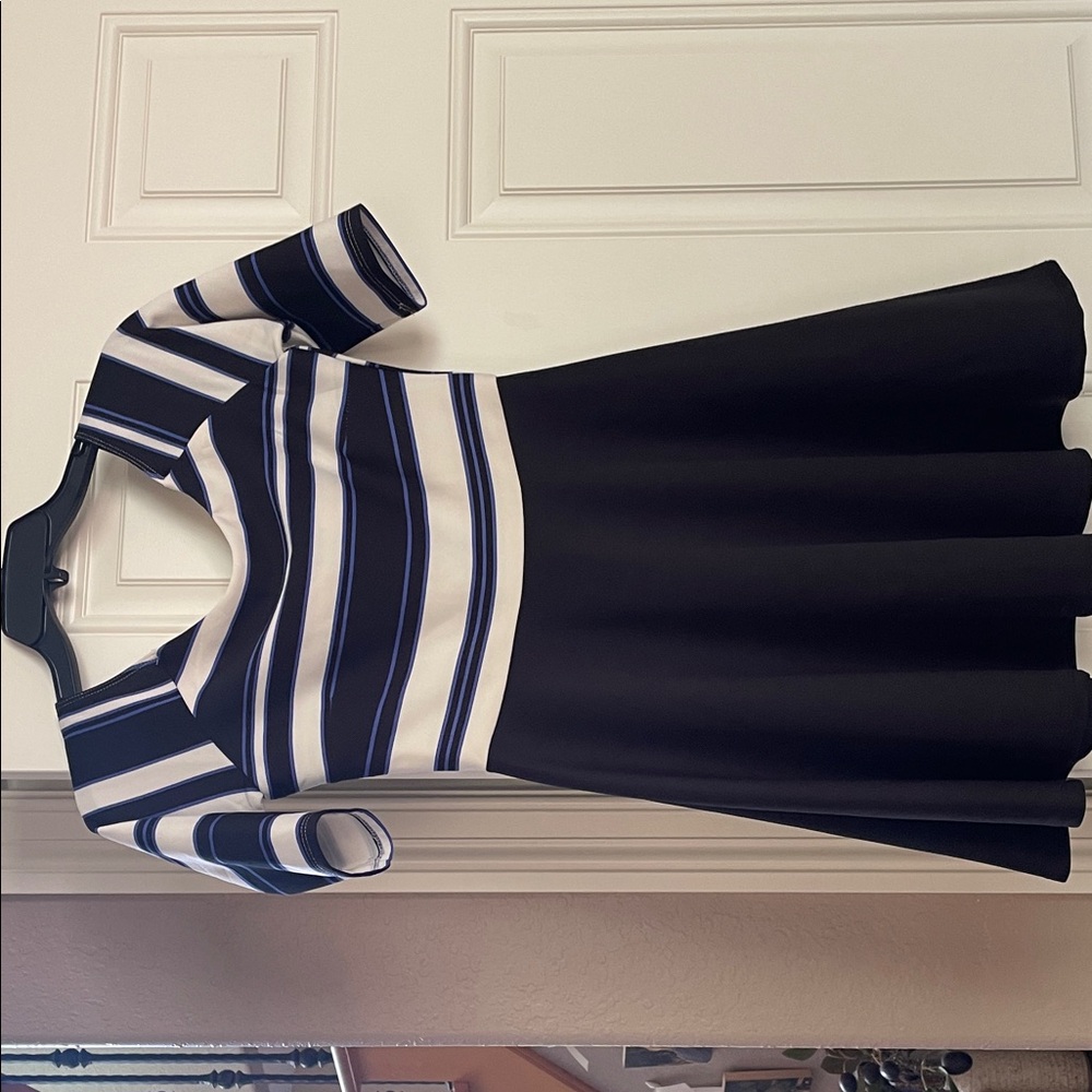 Crystal Doll Black and White Asymmetrical Dress